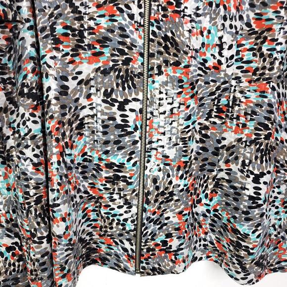 Exclusively Mistook Jacket Womens Large Artsy Full Zip Lightweight Abstract - Picture 3 of 7